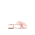JW PEI Fluffy Flats Sandals in Pink Beige | Sandals | Coveti