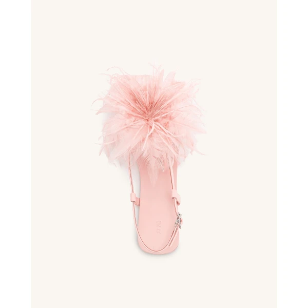 JW PEI Fluffy Flats Sandals in Pink Beige | Sandals | Coveti