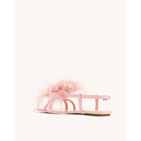 JW PEI Fluffy Flats Sandals in Pink Beige | Sandals | Coveti
