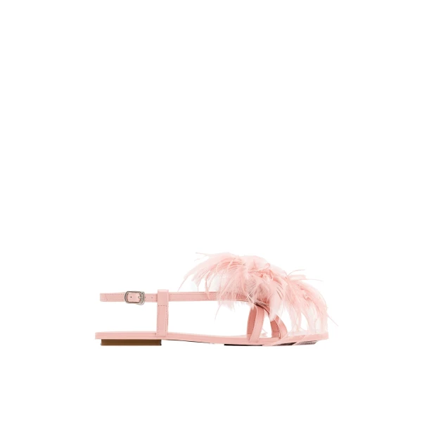 JW PEI Fluffy Flats Sandals in Pink Beige | Sandals | Coveti