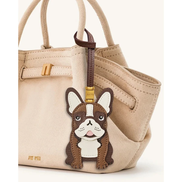 JW PEI French Bulldog Bag Charm in Brown | Bag Charms | Coveti