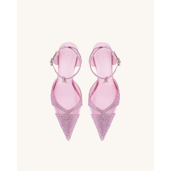 JW PEI Haidi Artificial Crystal Pumps in Pink | Heels | Coveti