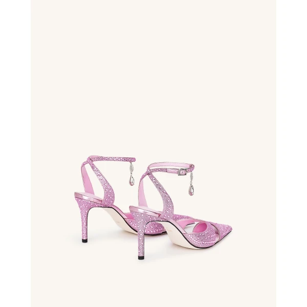 JW PEI Haidi Artificial Crystal Pumps in Pink | Heels | Coveti