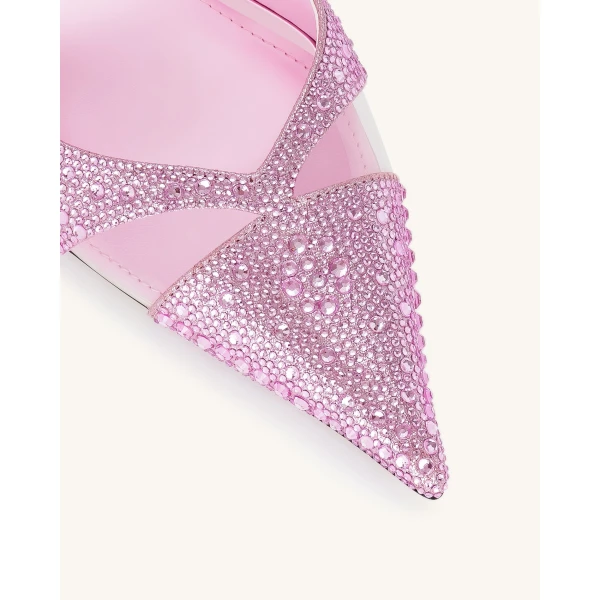 JW PEI Haidi Artificial Crystal Pumps in Pink | Heels | Coveti