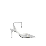 JW PEI Haidi Artificial Crystal Pumps in Silver | Heels | Coveti