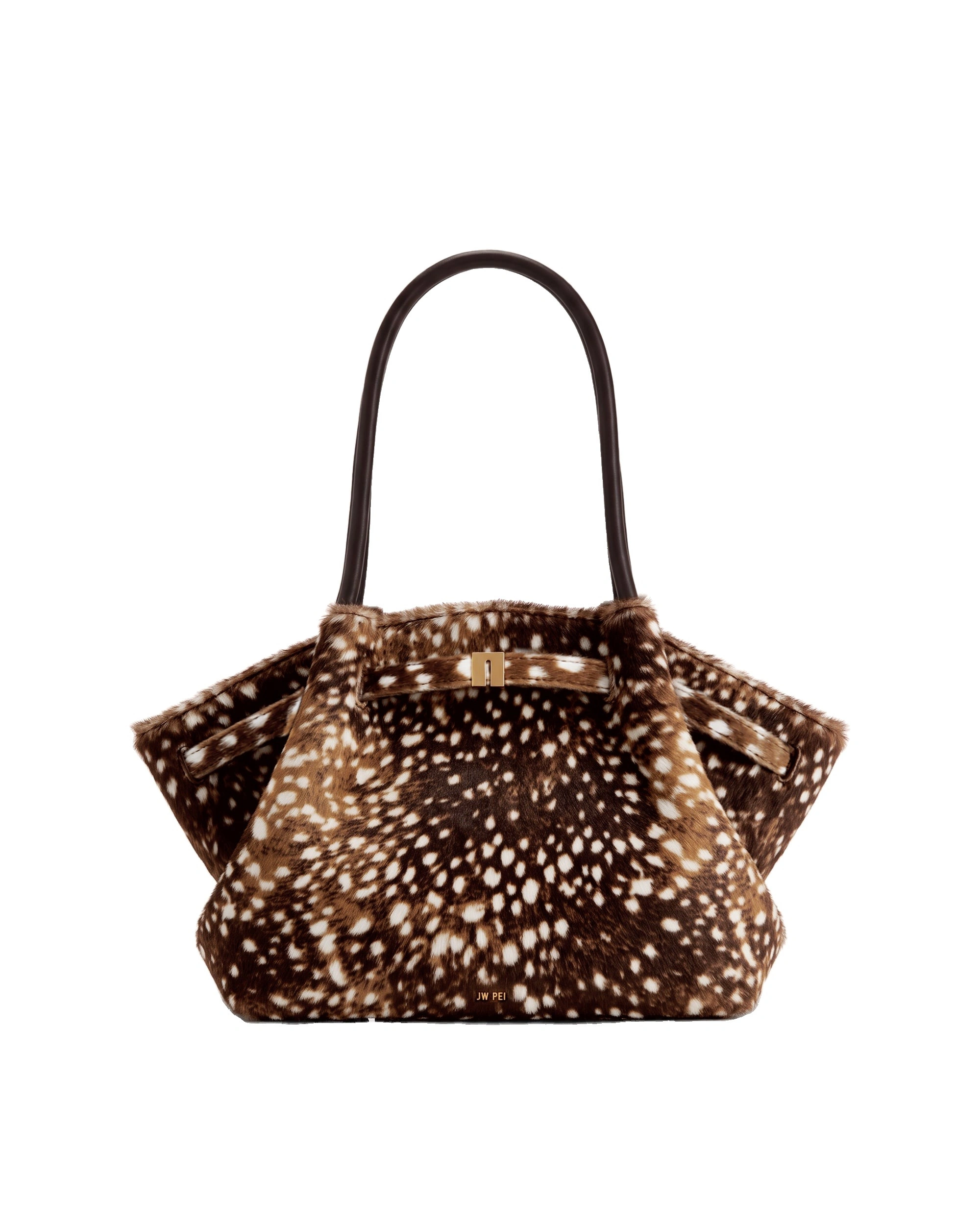 JW PEI Hana Medium Faux Fur Deer Pattern Tote Bag in Brown JW PEI Hana Medium Faux Fur Deer Pattern Tote Bag in Brown | Totes & Top-Handle Bags | Coveti