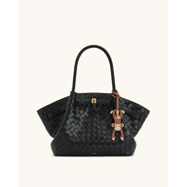 JW PEI Hanging Monkey Bag Charm in Brown | Bag Charms | Coveti