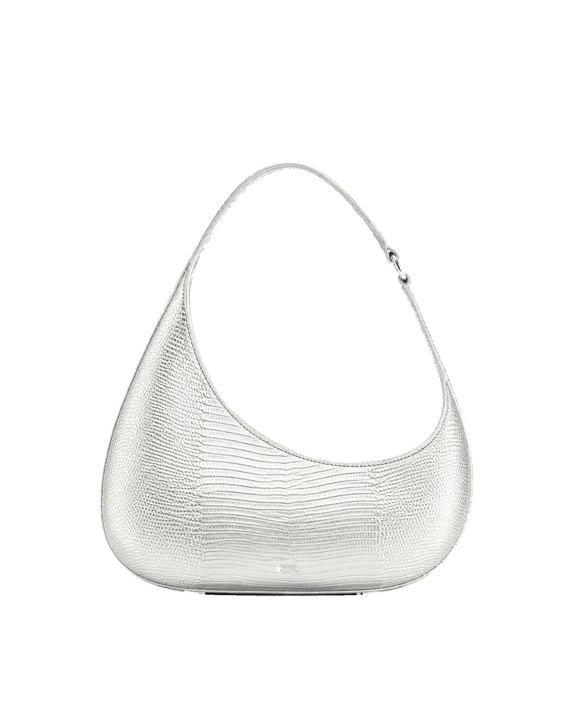 JW PEI Harlee Faux Lizard-Embossed Shoulder Bag in Silver JW PEI Harlee Faux Lizard-Embossed Shoulder Bag in Silver | Shoulder & Crossbody Bags | Coveti