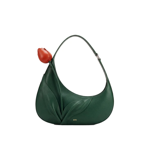 JW PEI Harlee Flower Shape Shoulder Bag in Forest Green | Shoulder & Crossbody Bags | Coveti