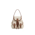 JW PEI Harper Buckle Pocket Backpack in Brown Canvas | Backpacks | Coveti