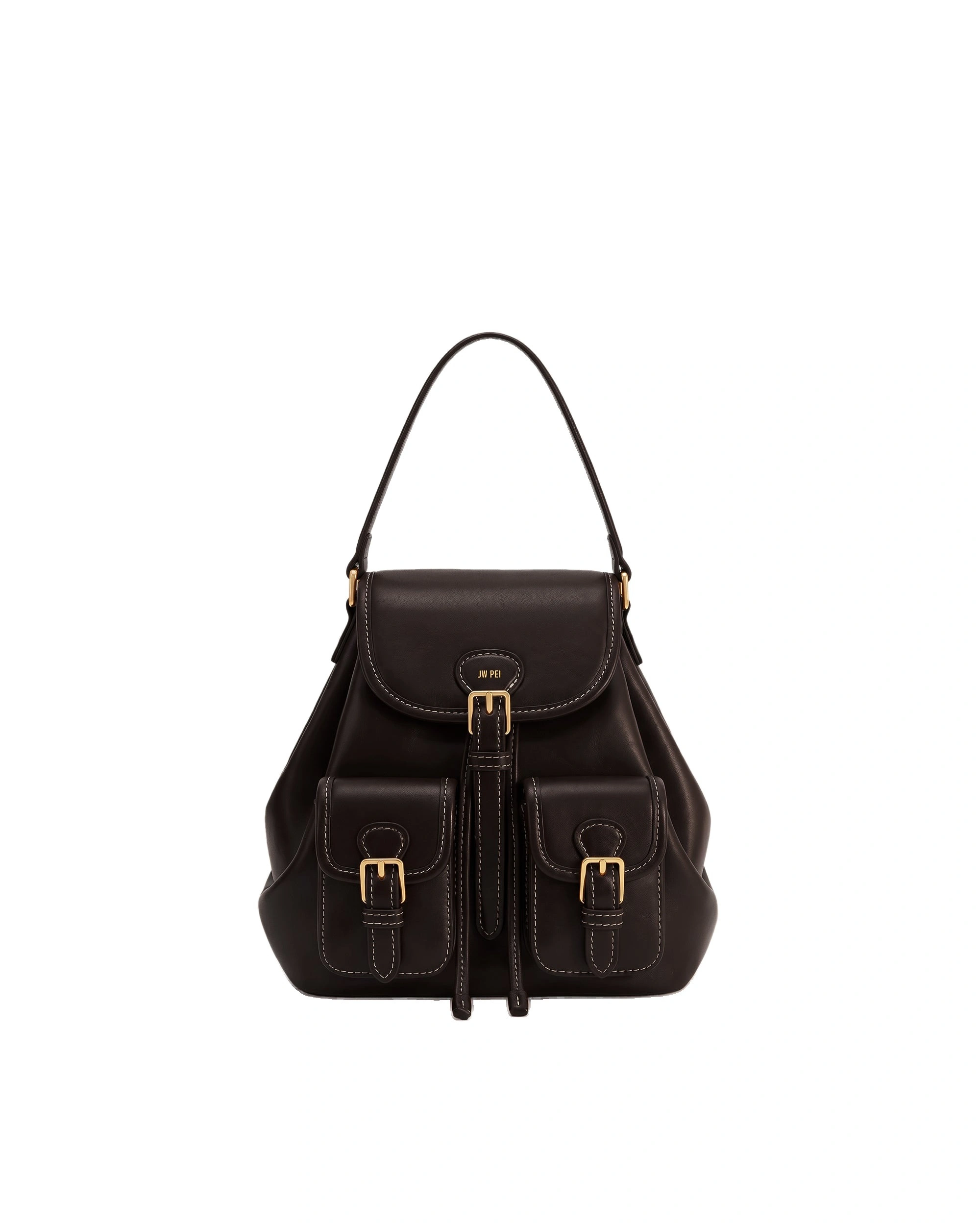 JW PEI Harper Buckle Pocket Backpack in Deep Brown JW PEI Harper Buckle Pocket Backpack in Deep Brown | Backpacks | Coveti