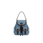 JW PEI Harper Buckle Pocket Backpack in Light Blue Denim | Backpacks | Coveti