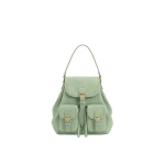 JW PEI Harper Faux Suede Buckle Pocket Backpack in Light Green | Backpacks | Coveti
