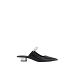 JW PEI Helena Pierced Mules in Black | Mules | Coveti