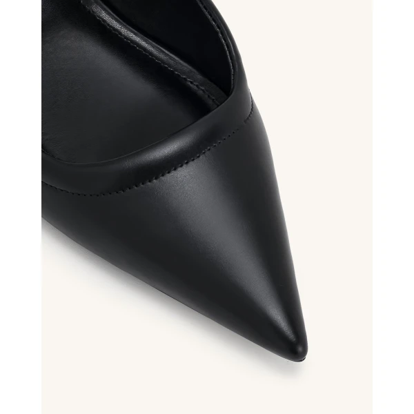 JW PEI Helena Pierced Mules in Black | Mules | Coveti