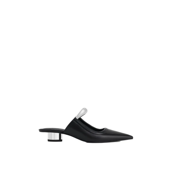 Helena Pierced Mules in Black