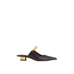 JW PEI Helena Pierced Mules in Claret Red | Mules | Coveti