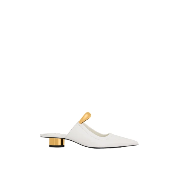 JW PEI Helena Pierced Mules in White | Mules | Coveti