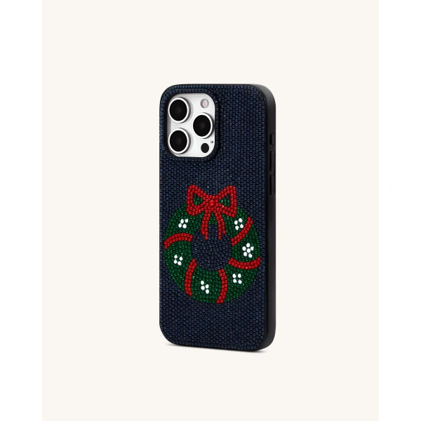 JW PEI Holiday Wreath Bling Phone Case in Black | Phone Cases | Coveti