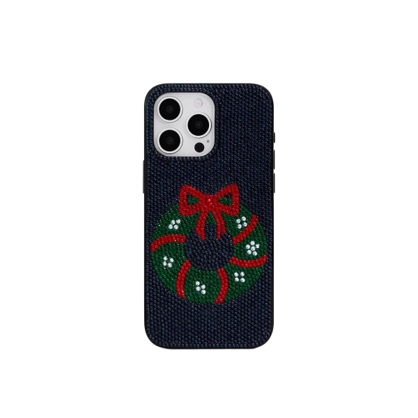 JW PEI Holiday Wreath Bling Phone Case in Black | Phone Cases | Coveti
