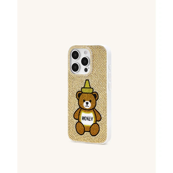 JW PEI Honey Bear Artificial Crystal Phone Case in Neutral | Phone Cases | Coveti