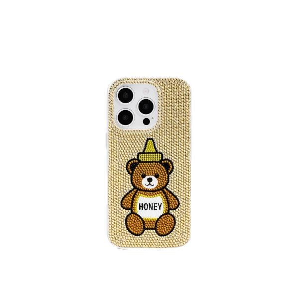 JW PEI Honey Bear Artificial Crystal Phone Case in Neutral | Phone Cases | Coveti