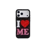 JW PEI I Love Me Artificial Crystal Phone Case in Black | Phone Cases | Coveti