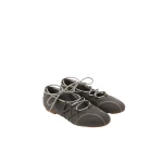 JW PEI Iria Lace-Up Ballet Flats in Dark Grey | Flats | Coveti