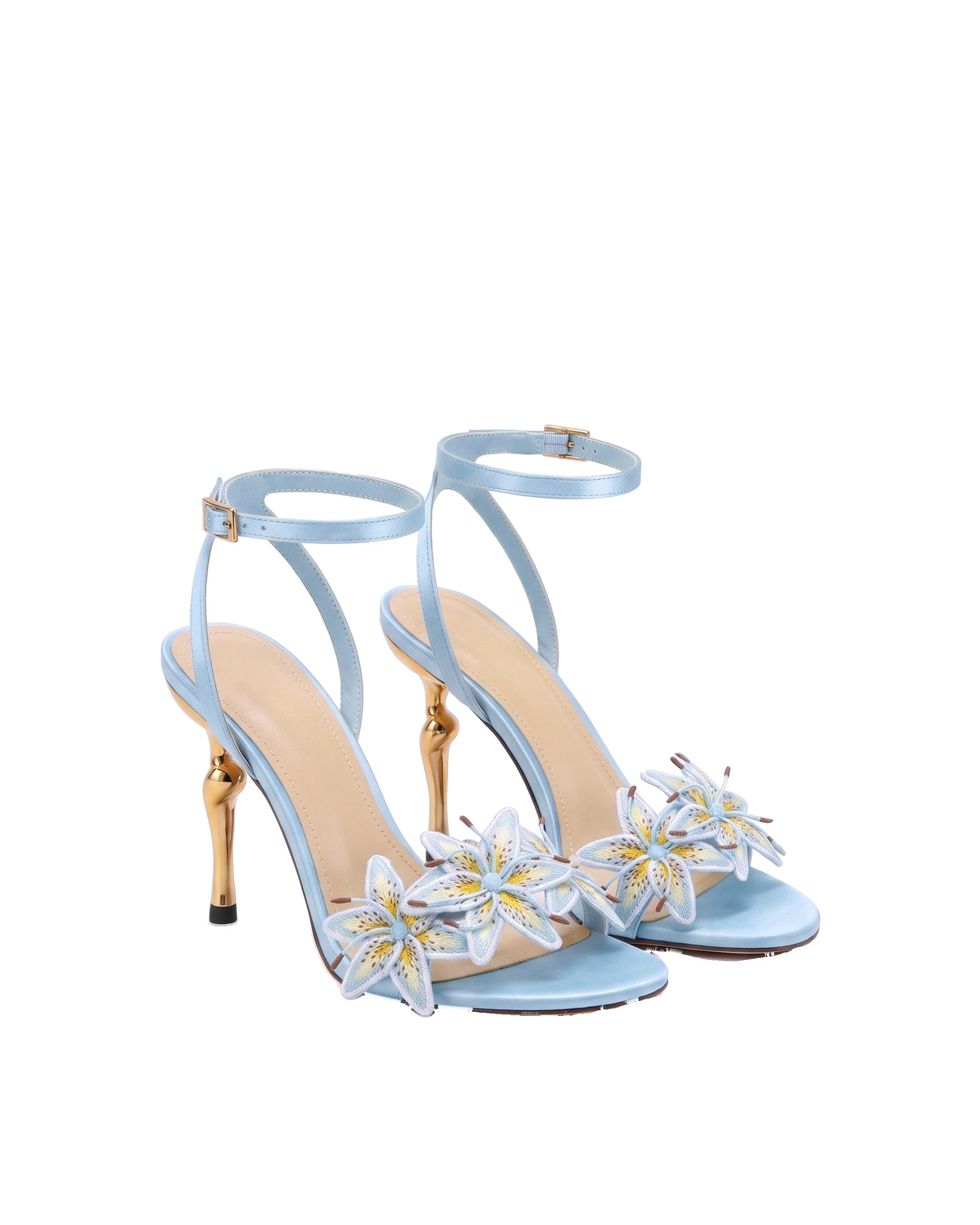 JW PEI Isadora Lily Floral Heeled Sandals in Light Blue JW PEI Isadora Lily Floral Heeled Sandals in Light Blue | Sandals | Coveti