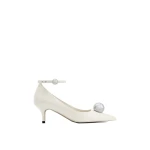 JW PEI Jewel Buckle Kitten Heels Pumps in White JW PEI Jewel Buckle Kitten Heels Pumps in White | Heels | Coveti