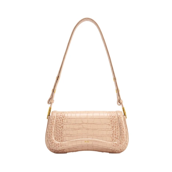 JW PEI Joy Shoulder Bag in Beige Brown Croc | Shoulder & Crossbody Bags | Coveti
