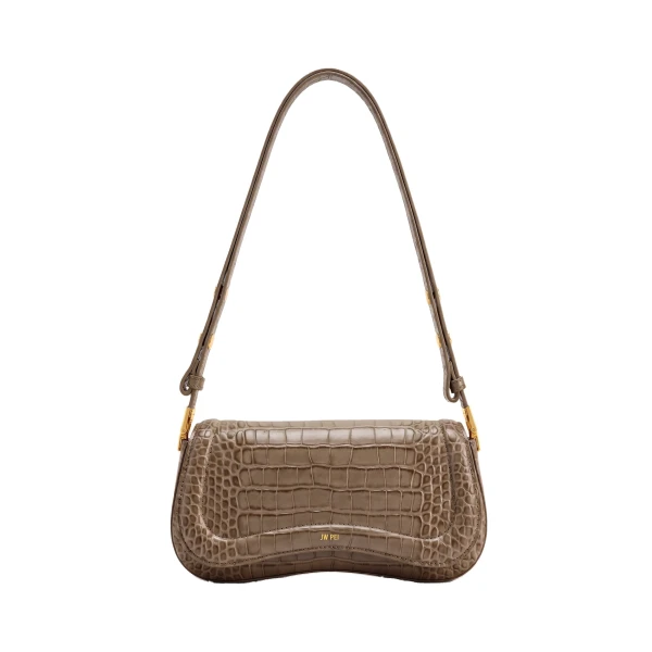 JW PEI Joy Shoulder Bag in Brown Croc | Shoulder & Crossbody Bags | Coveti