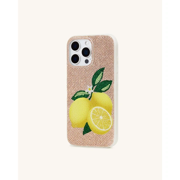 JW PEI Lemon Artificial Crystal Phone Case in Gold | Phone Cases | Coveti