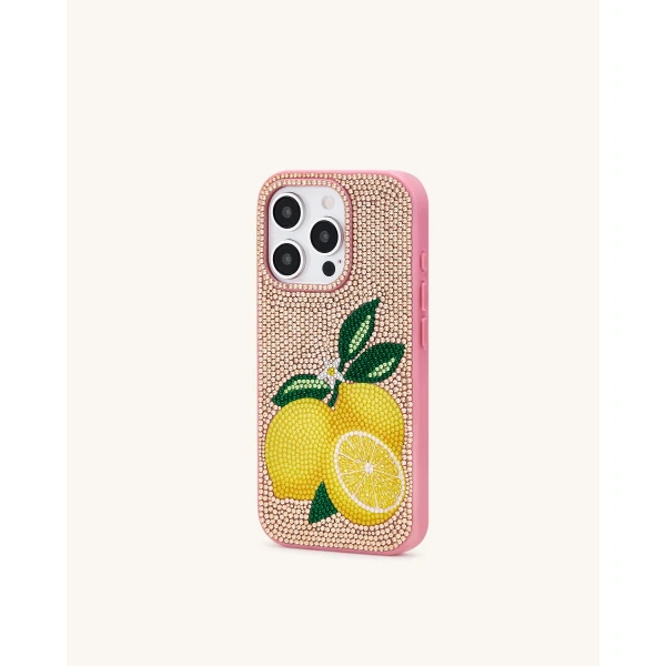 JW PEI Lemon Artificial Crystal Phone Case in Pink | Phone Cases | Coveti