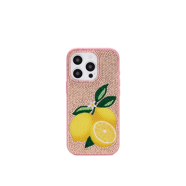 JW PEI Lemon Artificial Crystal Phone Case in Pink | Phone Cases | Coveti