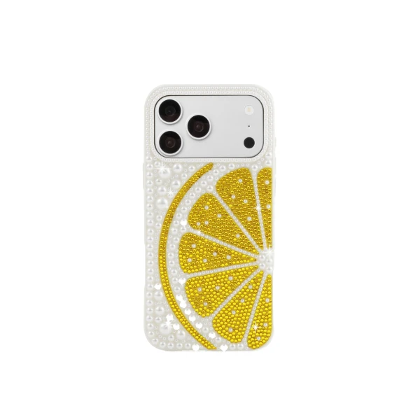 JW PEI Lemon Slice Faux Pearl Phone Case in White | Phone Cases | Coveti