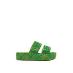 JW PEI Lexi Terry Slide Sandal in Green | Sandals | Coveti