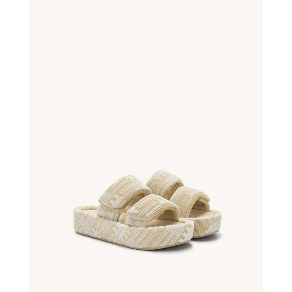 JW PEI Lexi Terry Slide Sandal in OatMilk | Sandals | Coveti