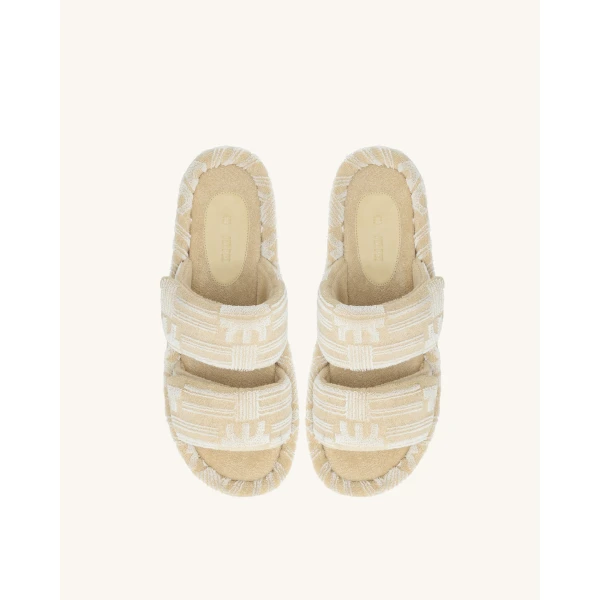 JW PEI Lexi Terry Slide Sandal in OatMilk | Sandals | Coveti