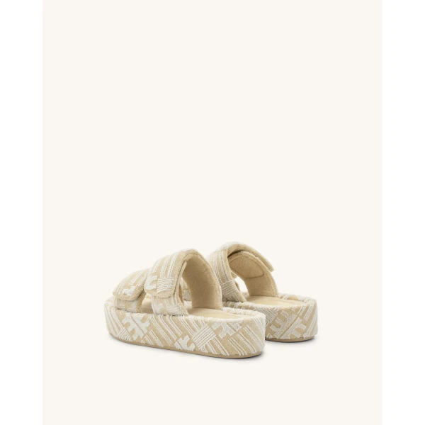 JW PEI Lexi Terry Slide Sandal in OatMilk | Sandals | Coveti