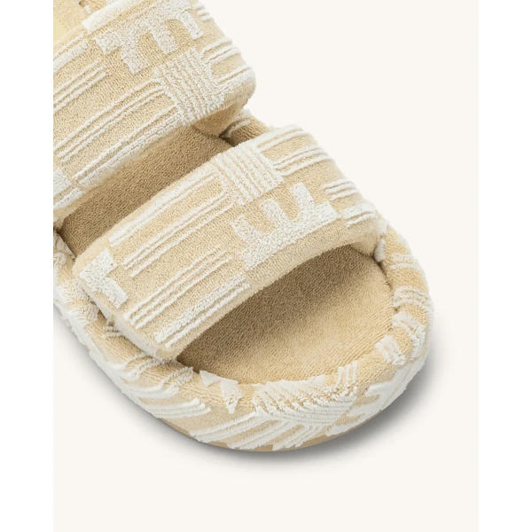 JW PEI Lexi Terry Slide Sandal in OatMilk | Sandals | Coveti