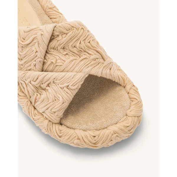 JW PEI Lilah Woven Platform Sandal in Beige | Sandals | Coveti
