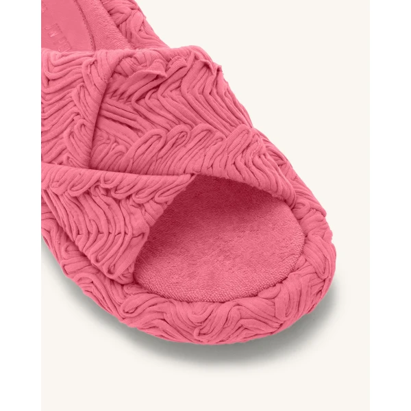 JW PEI Lilah Woven Platform Sandal in Rose Red | Sandals | Coveti