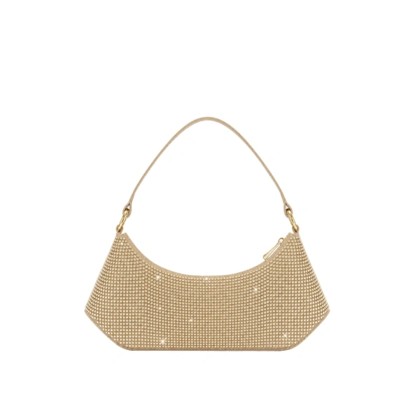 Lily Artificial Crystal Shoulder Bag in Champagne