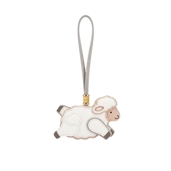 JW PEI Little Sheep Bag Charm in White | Bag Charms | Coveti
