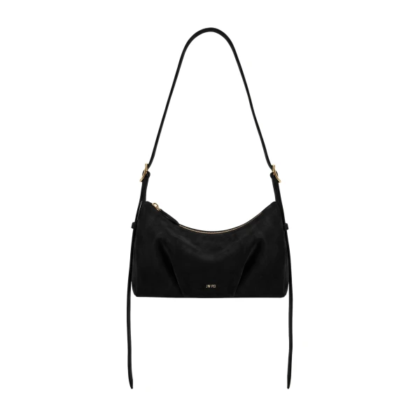 JW PEI Loriette Faux Suede Crossbody Bag in Black | Shoulder & Crossbody Bags | Coveti