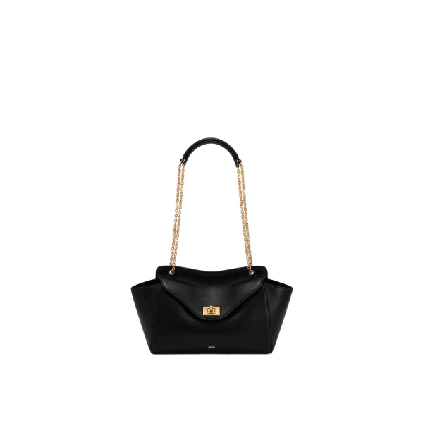 JW PEI Lucia Envelope Chain Shoulder Bag in Black | Shoulder & Crossbody Bags | Coveti