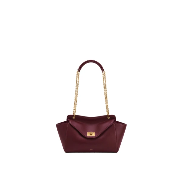 JW PEI Lucia Envelope Chain Shoulder Bag in Claret | Shoulder & Crossbody Bags | Coveti