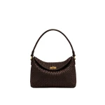 JW PEI Lucia Woven Hobo Bag in Dark Brown | Shoulder & Crossbody Bags | Coveti