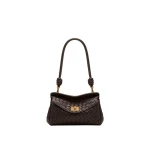 JW PEI Lucia Woven Shoulder Bag in Brown | Shoulder & Crossbody Bags | Coveti